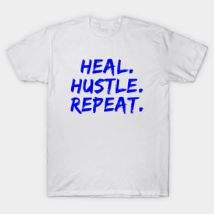 Heal Hustle Repeat Neon Blue T-Shirt